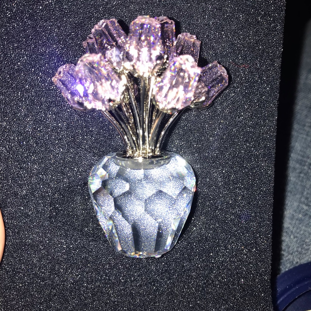 Swarovski Dozen Pink Roses